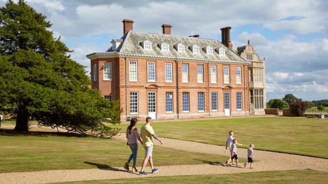 Family visitors at Felbrigg Hall, Gardens and Estate, Norfolk